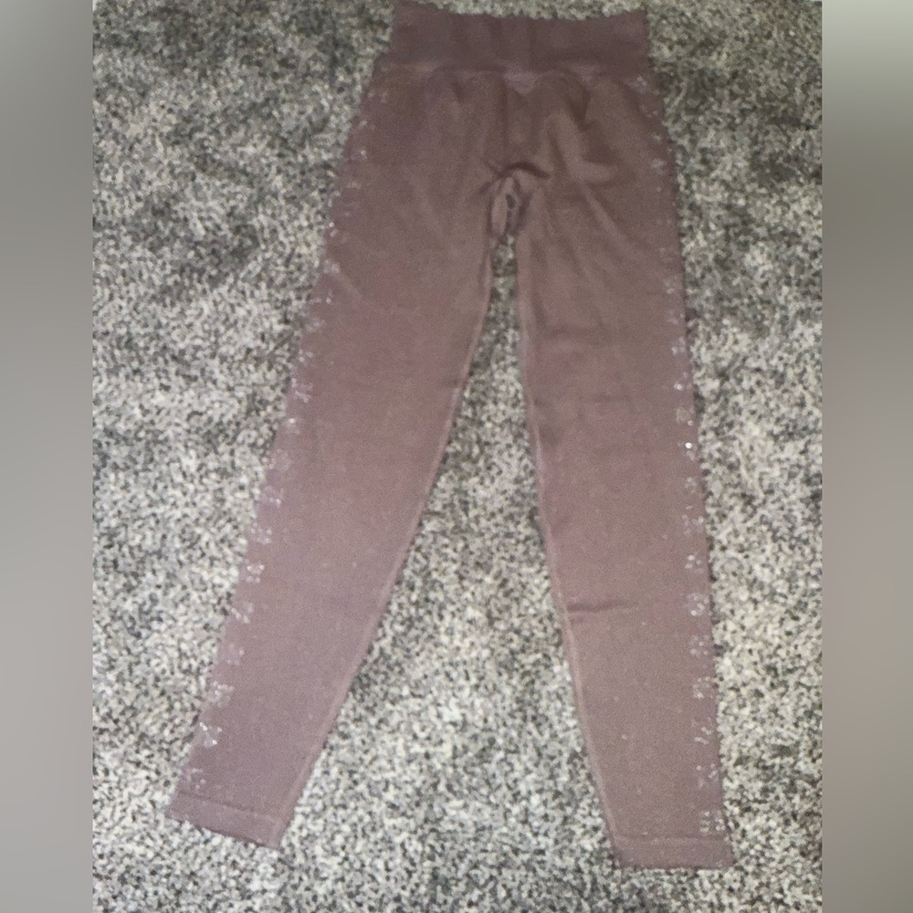 Pink shimmer leggings NWT